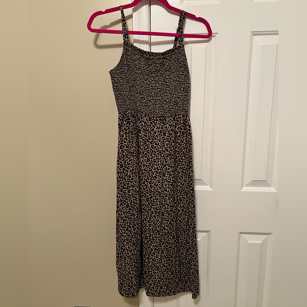 Old Navy Cheetah Print Midi Dress, Size S
